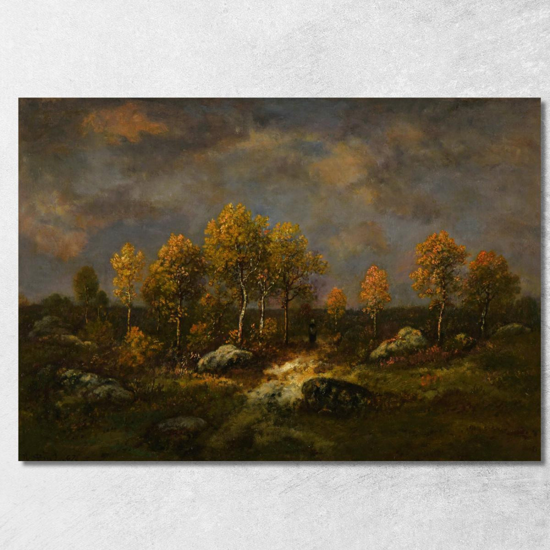 Cielo Tempestoso Narcisse-Virgile Diaz de La Peña nvd12 quadro stampato su tela Cielo Tempestoso Narcisse-Virgile Diaz de La Peña nvd12 quadro stampato su tela