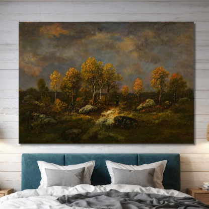 Cielo Tempestoso Narcisse-Virgile Diaz de La Peña nvd12 quadro stampato su tela