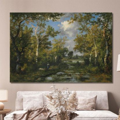Radura Nella Foresta Di Fontainebleau Narcisse-Virgile Diaz de La Peña nvd13 quadro stampato su tela