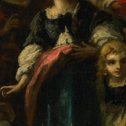 Discesa Degli Zingari Narcisse-Virgile Diaz de La Peña nvd15 quadro stampato su tela