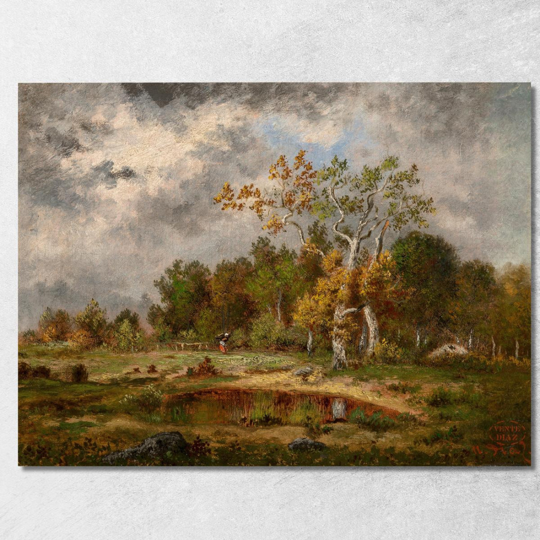 Boscaiola Ai Margini Di Un Bosco Vicino A Uno Stagno Narcisse-Virgile Diaz de La Peña nvd21 quadro stampato su tela Boscaiola Ai Margini Di Un Bosco Vicino A Uno Stagno Narcisse-Virgile Diaz de La Peña nvd21 quadro stampato su tela