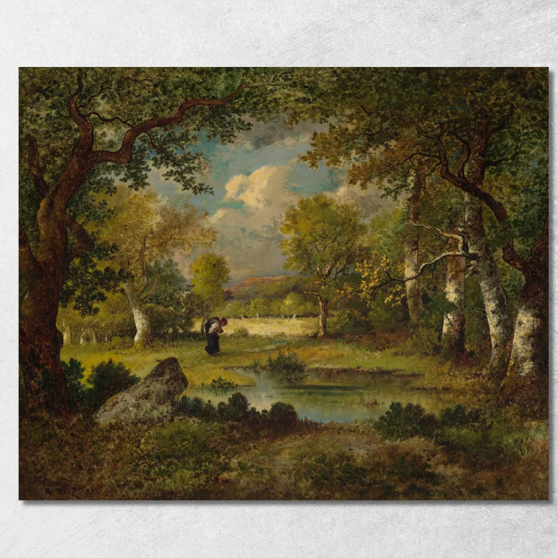 Boscaiola Stagno E Bordo Della Radura Narcisse-Virgile Diaz de La Peña nvd22 quadro stampato su tela Boscaiola Stagno E Bordo Della Radura Narcisse-Virgile Diaz de La Peña nvd22 quadro stampato su tela