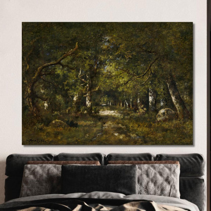 Scena Nella Foresta Narcisse-Virgile Diaz de La Peña nvd29 quadro stampato su tela