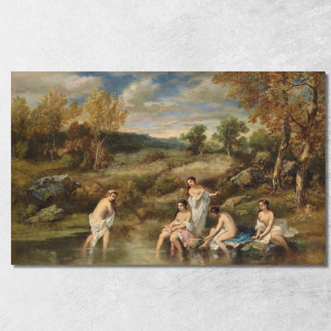 Le Bagnanti Narcisse-Virgile Diaz de La Peña nvd43 quadro stampato su tela Le Bagnanti Narcisse-Virgile Diaz de La Peña nvd43 quadro stampato su tela