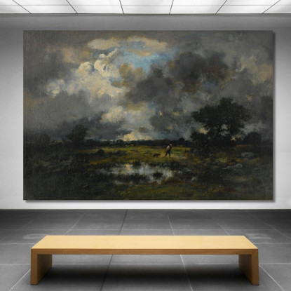 Il Temporale Narcisse-Virgile Diaz de La Peña nvd46 quadro stampato su tela