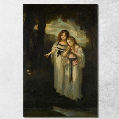 Farfalle Narcisse-Virgile Diaz de La Peña nvd52 quadro stampato su tela
