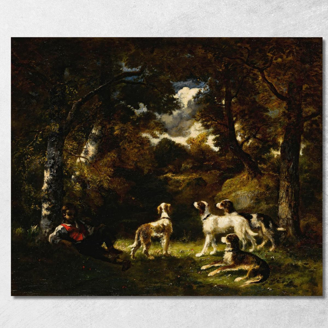 Riposo Dalla Caccia Narcisse-Virgile Diaz de La Peña nvd61 quadro stampato su tela Riposo Dalla Caccia Narcisse-Virgile Diaz de La Peña nvd61 quadro stampato su tela