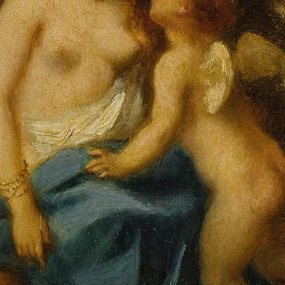 Venere E Cupidi Narcisse-Virgile Diaz de La Peña nvd81 quadro stampato su tela