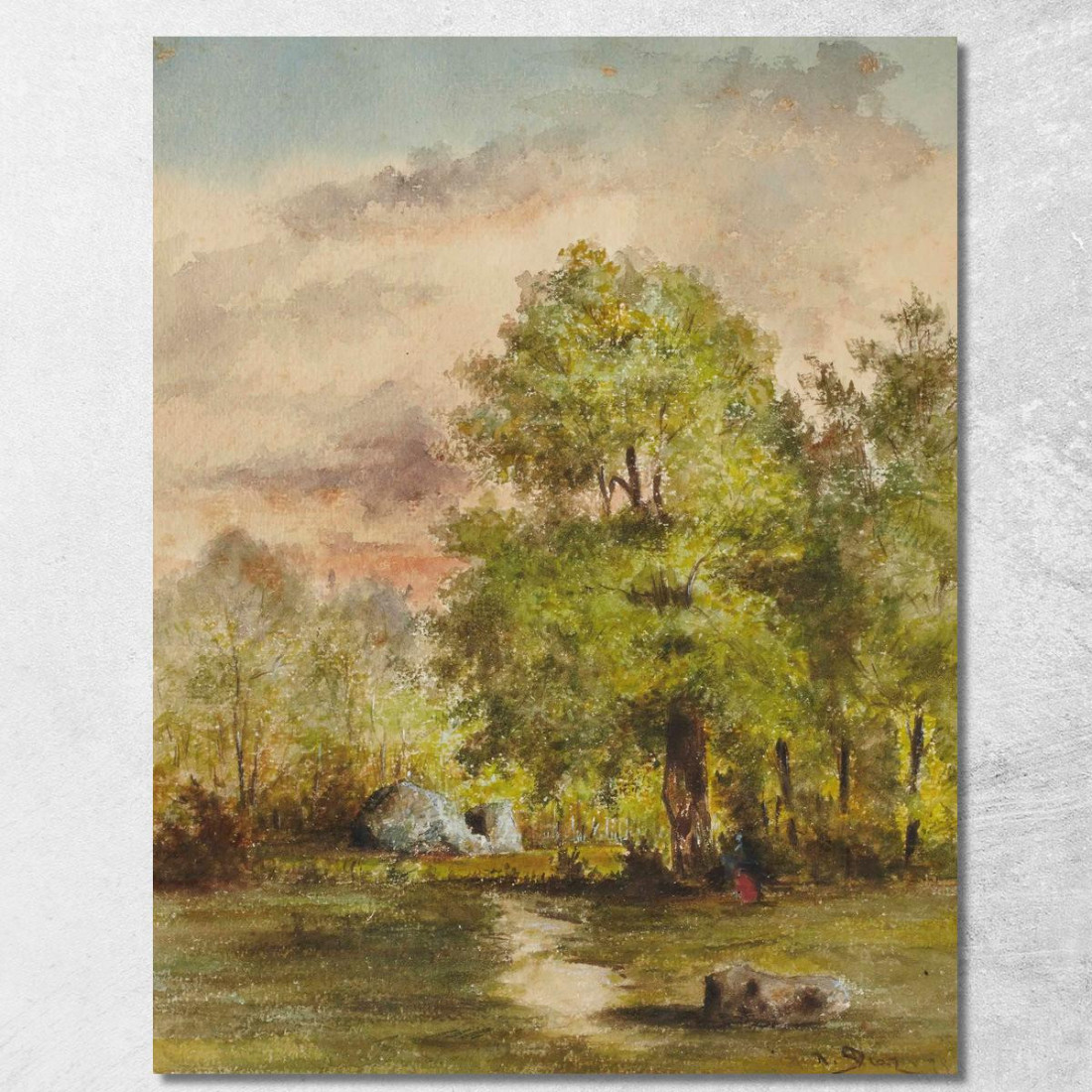 Veduta Di Una Radura Narcisse-Virgile Diaz de La Peña nvd83 quadro stampato su tela Veduta Di Una Radura Narcisse-Virgile Diaz de La Peña nvd83 quadro stampato su tela