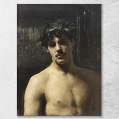 Uomo Che Indossa Gli Allori John Singer Sargent jss154 quadro stampato su tela