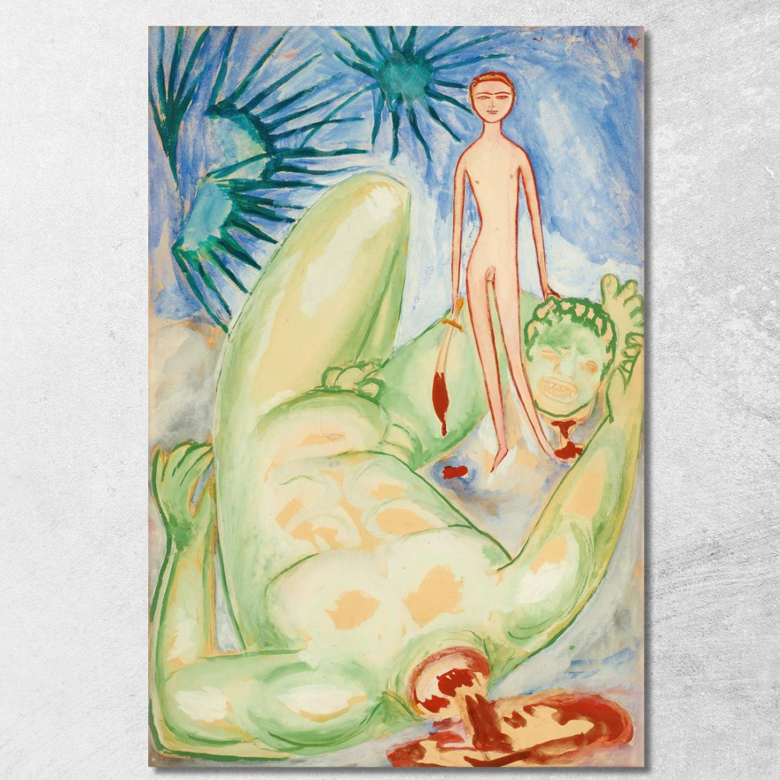 Davide E Golia Nils Dardel ndr6 quadro stampato su tela Davide E Golia Nils Dardel ndr6 quadro stampato su tela