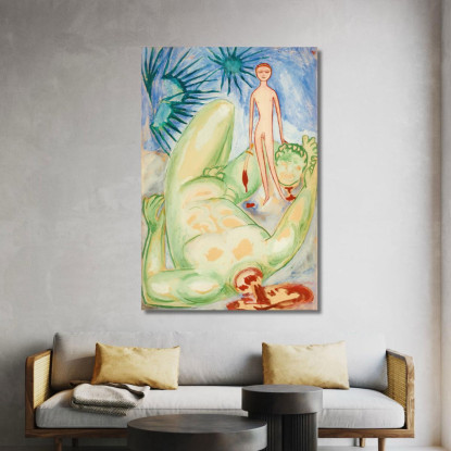 Davide E Golia Nils Dardel ndr6 quadro stampato su tela