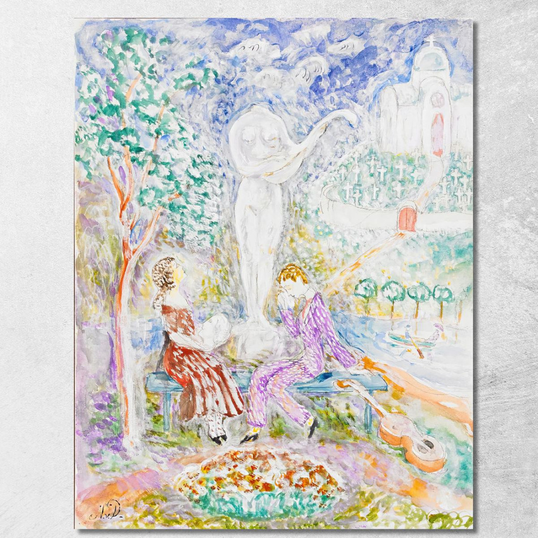 La Statua Rovinata Nils Dardel ndr11 quadro stampato su tela La Statua Rovinata Nils Dardel ndr11 quadro stampato su tela