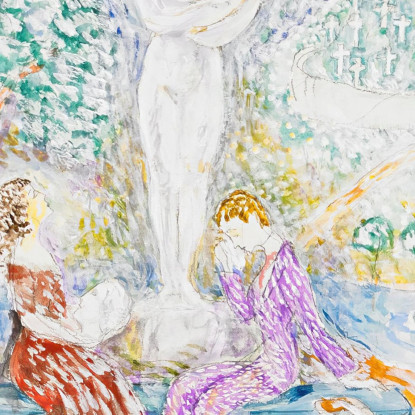 La Statua Rovinata Nils Dardel ndr11 quadro stampato su tela