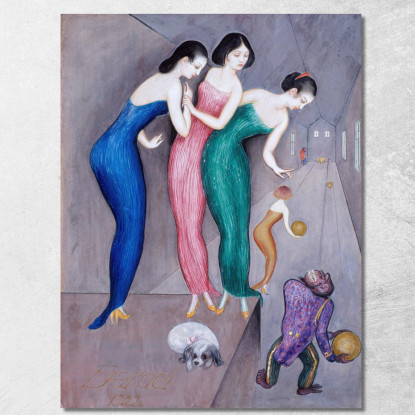 Sogni E Fantasie N.1 La Pista Da Bowling Nils Dardel ndr12 quadro stampato su tela