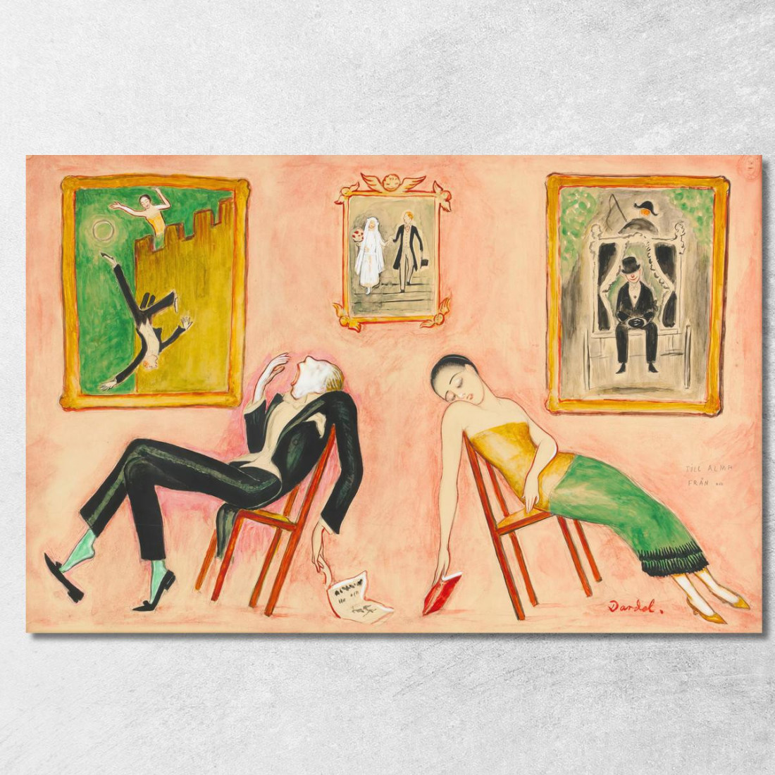 Idillio Familiare Nils Dardel ndr16 quadro stampato su tela Idillio Familiare Nils Dardel ndr16 quadro stampato su tela