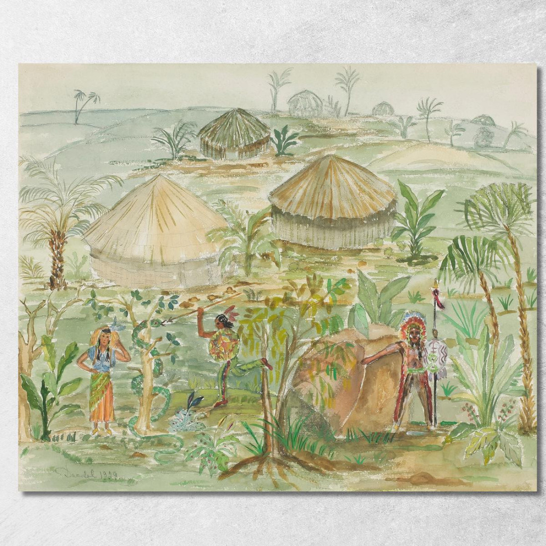 Il Campo Indiano Nils Dardel ndr21 quadro stampato su tela Il Campo Indiano Nils Dardel ndr21 quadro stampato su tela
