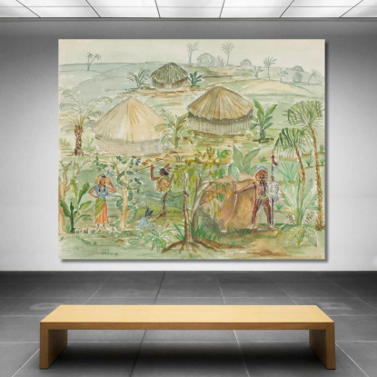 Il Campo Indiano Nils Dardel ndr21 quadro stampato su tela