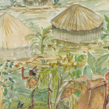 Il Campo Indiano Nils Dardel ndr21 quadro stampato su tela