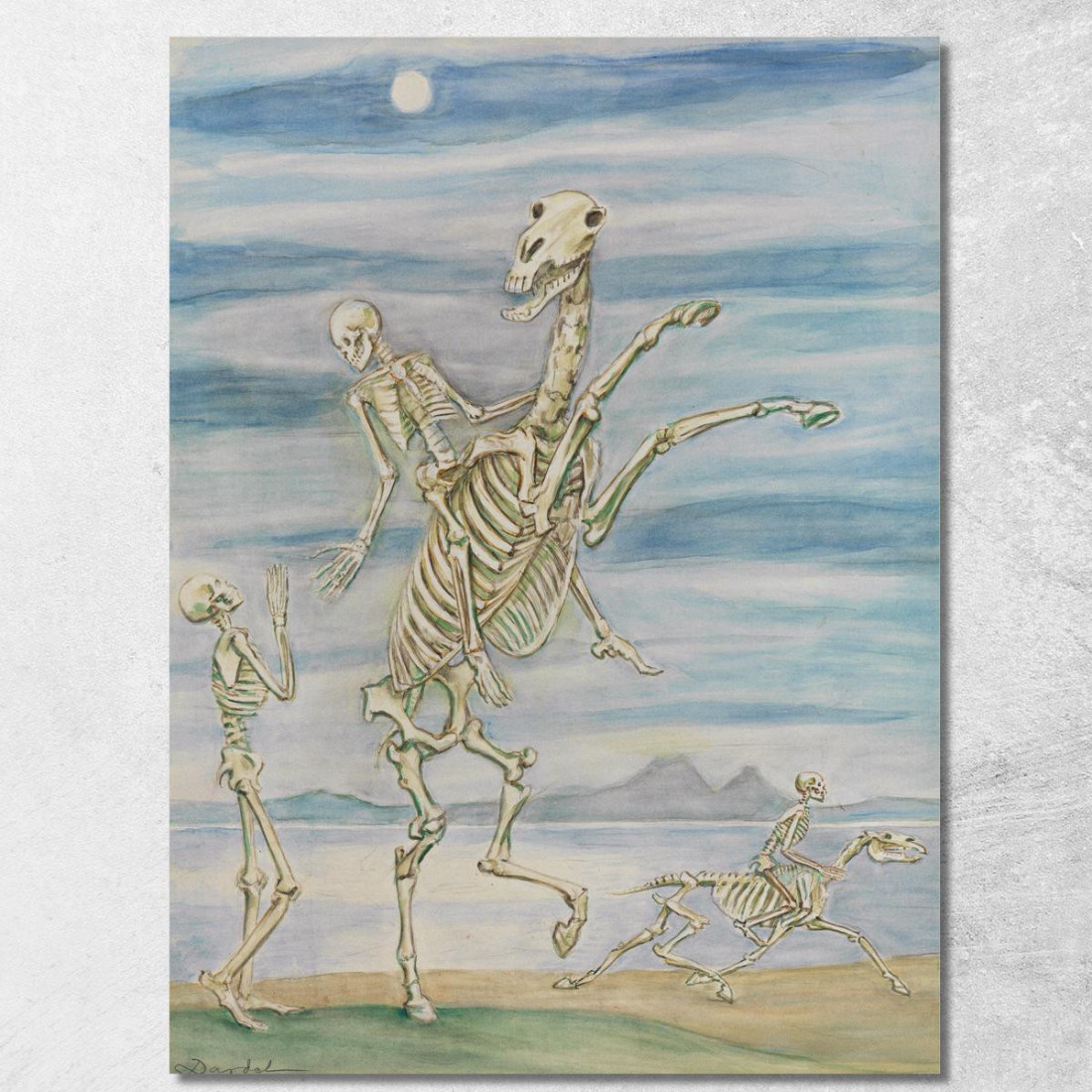 Scheletro A Cavallo Nils Dardel ndr41 quadro stampato su tela Scheletro A Cavallo Nils Dardel ndr41 quadro stampato su tela