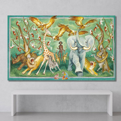 Diana Nera Nils Dardel ndr43 quadro stampato su tela