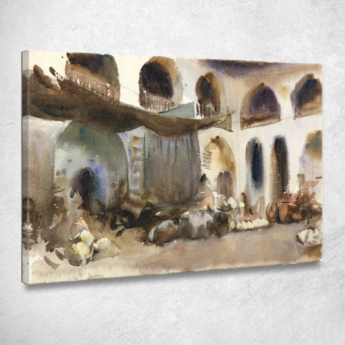 Luogo Di Mercato John Singer Sargent jss160 quadro stampato su tela Luogo Di Mercato John Singer Sargent jss160 quadro stampato su tela