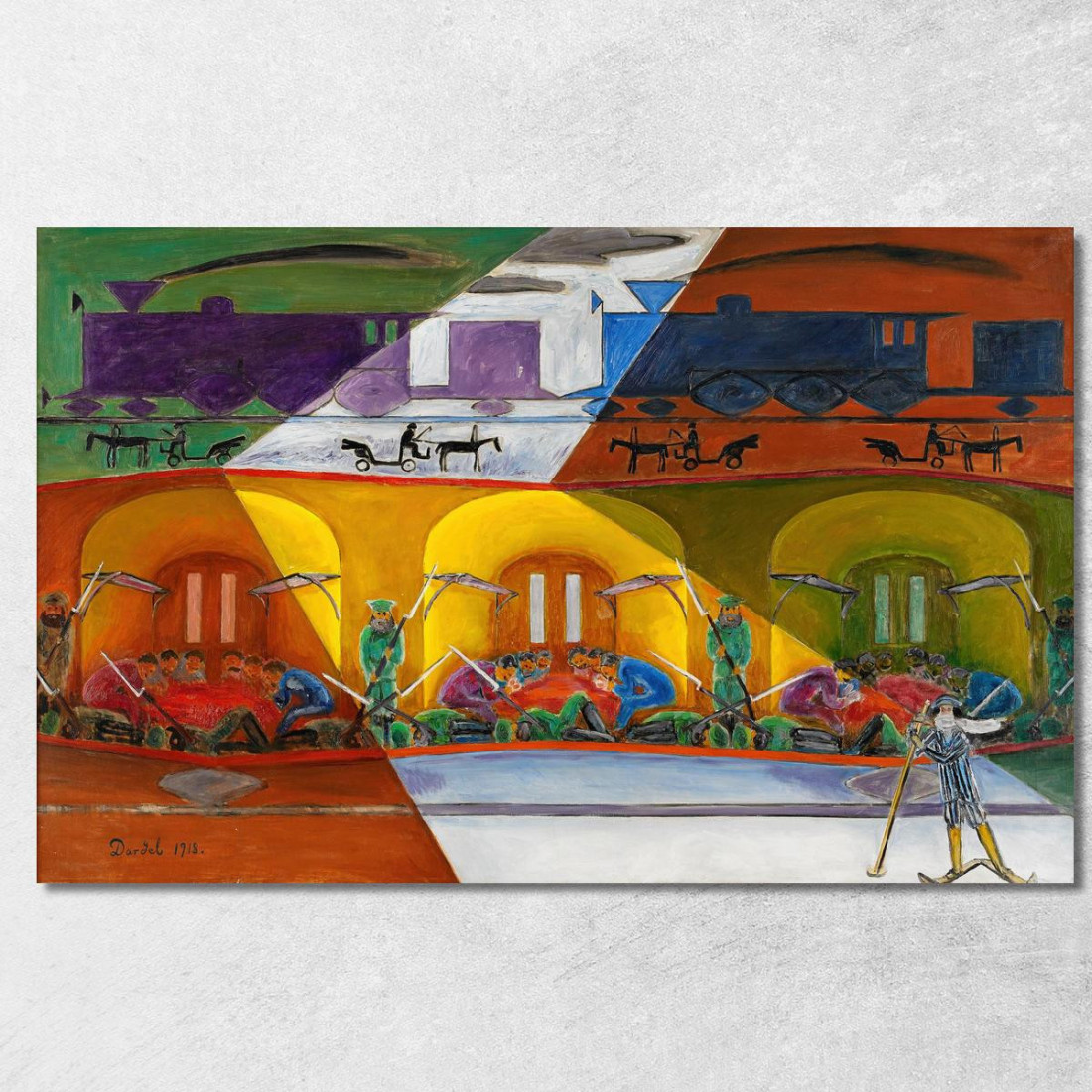 Il Treno Transiberiano Nils Dardel ndr48 quadro stampato su tela Il Treno Transiberiano Nils Dardel ndr48 quadro stampato su tela