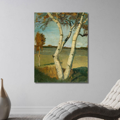Betulla In Un Paesaggio Paula Modersohn-Becker pmb1 quadro stampato su tela