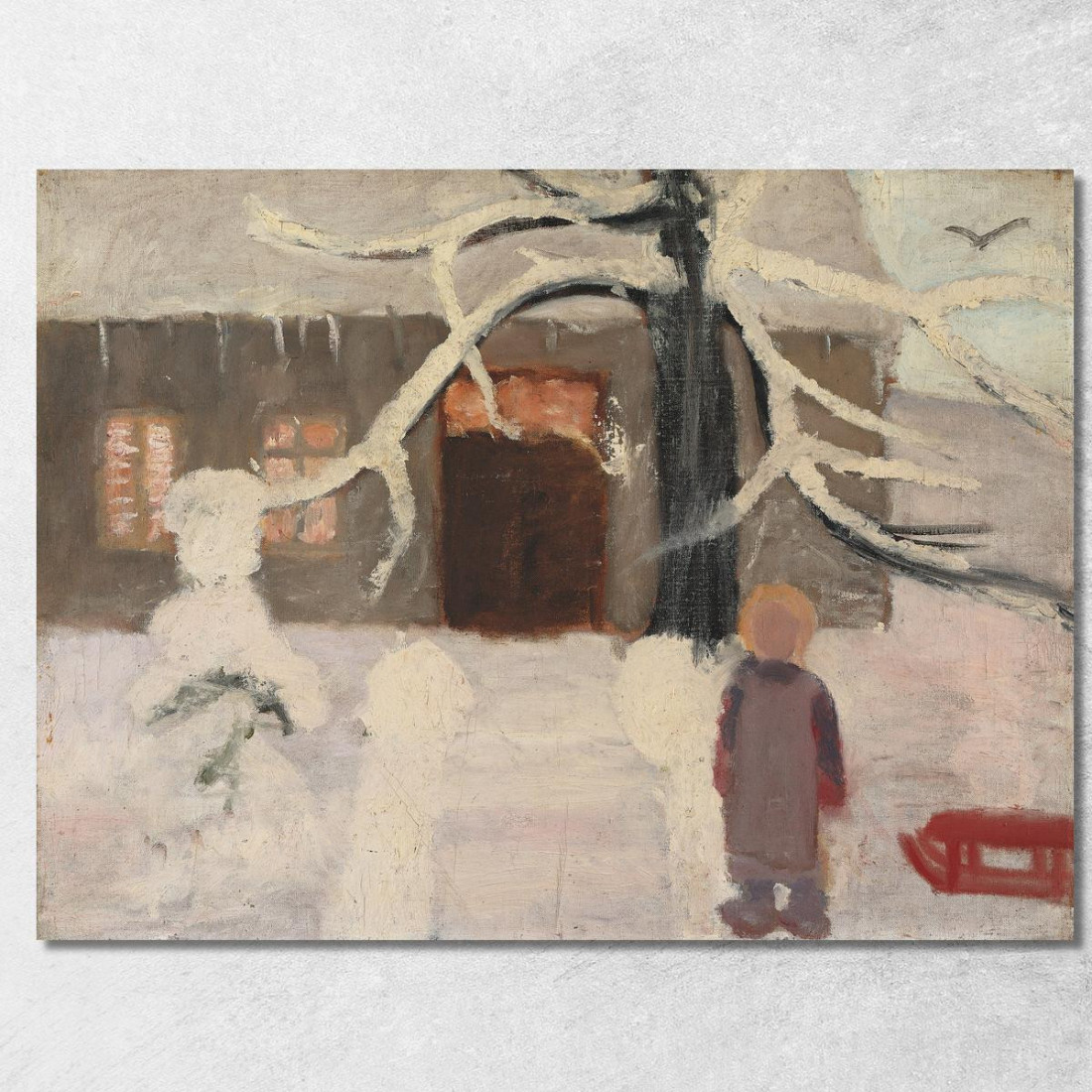 Ragazzo Nella Neve Paula Modersohn-Becker pmb3 quadro stampato su tela Ragazzo Nella Neve Paula Modersohn-Becker pmb3 quadro stampato su tela