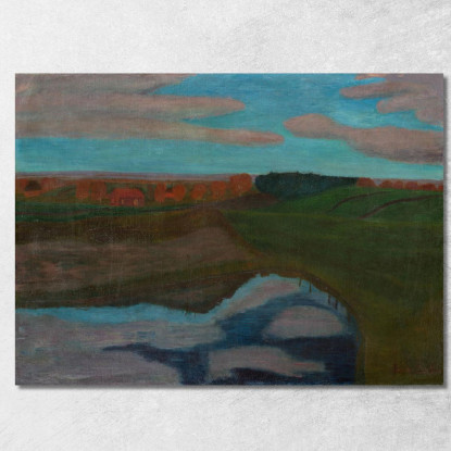 Paesaggio Autunnale Al Weyerberg Con Stagno Paula Modersohn-Becker pmb26 quadro stampato su tela