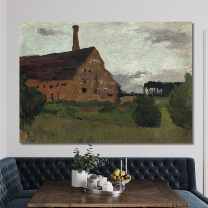 Vecchia Fabbrica Paula Modersohn-Becker pmb33 quadro stampato su tela