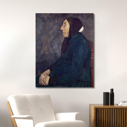 Vecchia Contadina Seduta Paula Modersohn-Becker pmb44 quadro stampato su tela