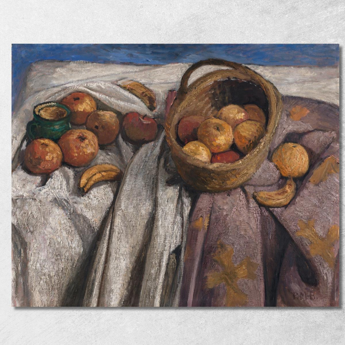 Natura Morta Con Mele E Banane Paula Modersohn-Becker pmb45 quadro stampato su tela Natura Morta Con Mele E Banane Paula Modersohn-Becker pmb45 quadro stampato su tela