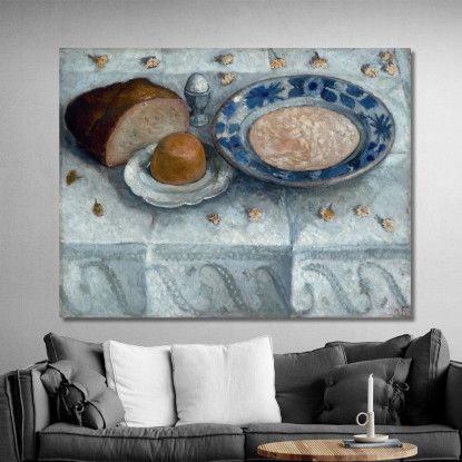Natura Morta Con Zuppa Di Latte (Tavola Per La Colazione) Paula Modersohn-Becker pmb48 quadro stampato su tela