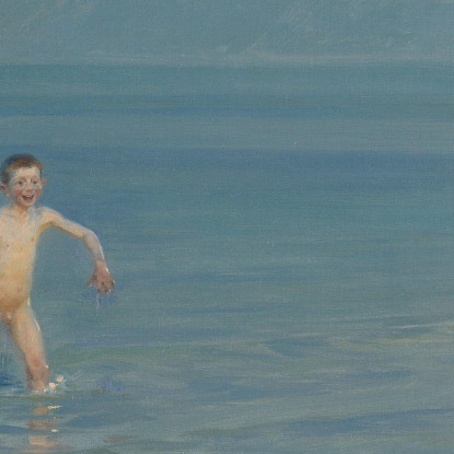 Ragazzi Che Fanno Il Bagno A Skagen. Sera D'Estate Peder Severin Krøyer psk13 quadro stampato su tela