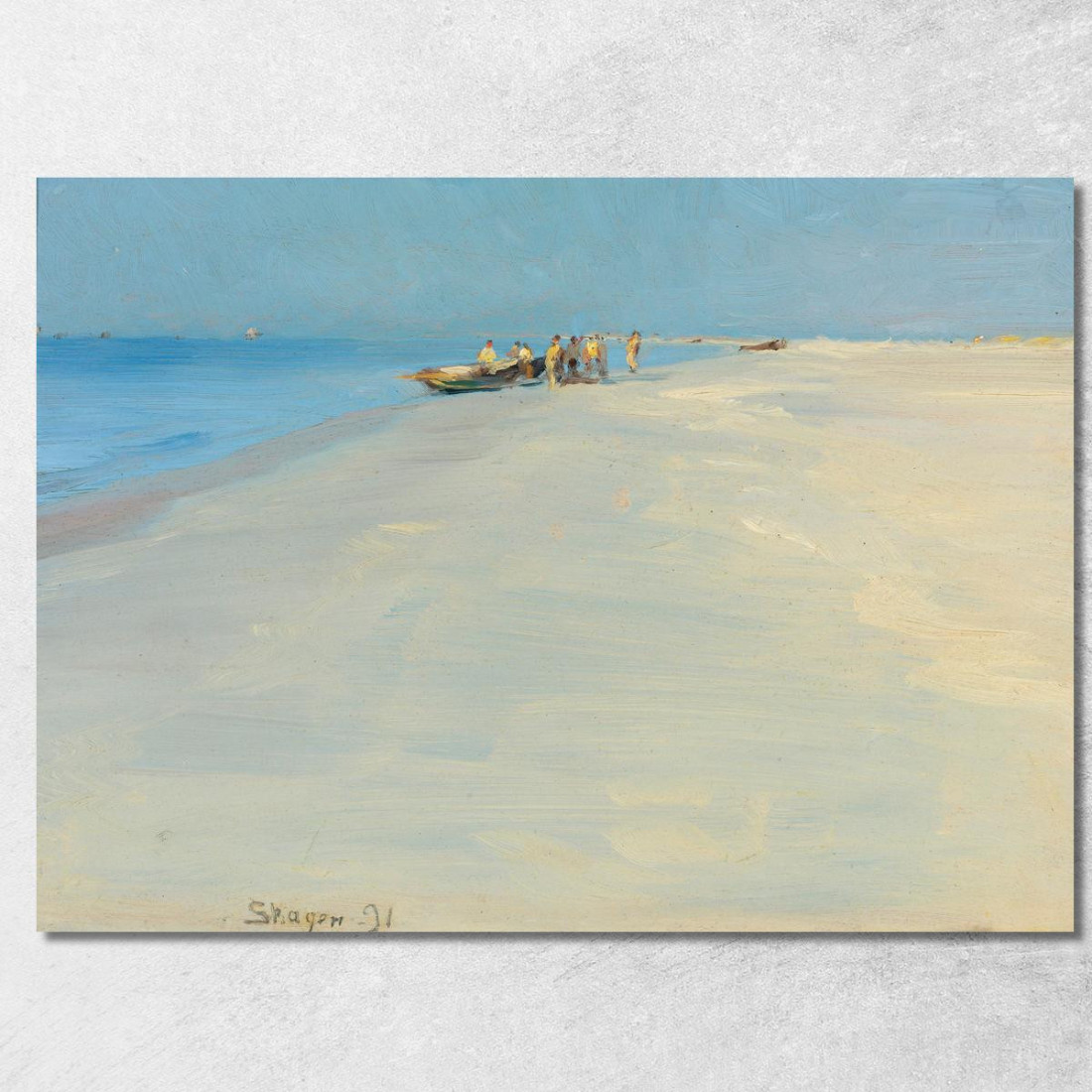 Pescatori Sulla Spiaggia Di Skagen Peder Severin Krøyer psk20 quadro stampato su tela Pescatori Sulla Spiaggia Di Skagen Peder Severin Krøyer psk20 quadro stampato su tela