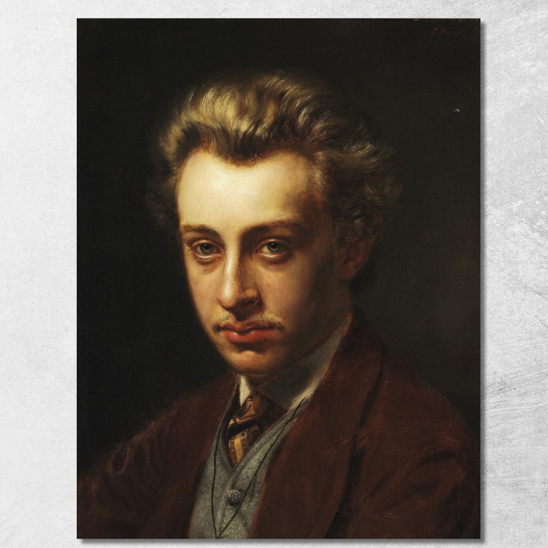 Ritratto Del Pittore Frans Schwartz Peder Severin Krøyer psk47 quadro stampato su tela Ritratto Del Pittore Frans Schwartz Peder Severin Krøyer psk47 quadro stampato su tela
