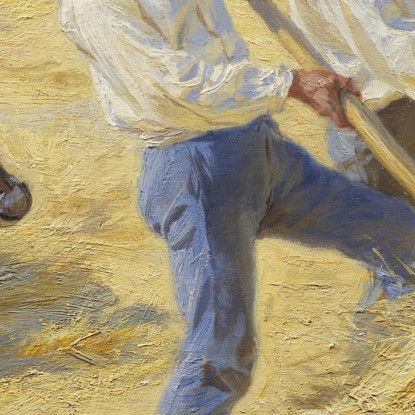 Trebbiatura Negli Abruzzi. Cività D'Antino Peder Severin Krøyer psk62 quadro stampato su tela