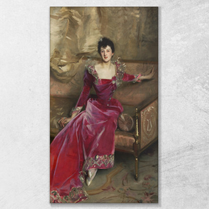 La Signora Hugh Hammersley John Singer Sargent jss181 quadro stampato su tela