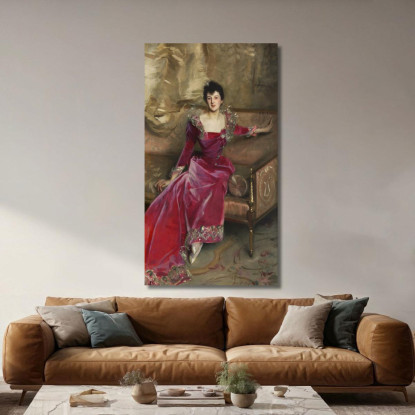 La Signora Hugh Hammersley John Singer Sargent jss181 quadro stampato su tela
