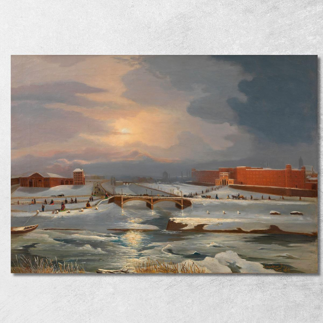 La Caserma Di Francesco Giuseppe Con L'Ufficio Doganale Principale E Il Ponte Radetzky In Inverno Tina Blau tbl22 quadro stampa La Caserma Di Francesco Giuseppe Con L'Ufficio Doganale Principale E Il Ponte Radetzky In Inverno Tina Blau tbl22 quadro stampa