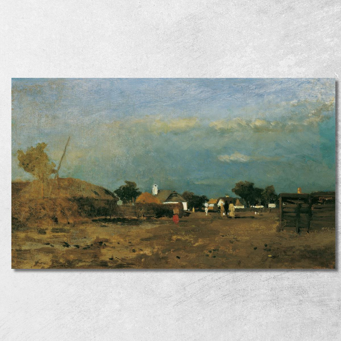 Paesaggio Nella Puszta Di Szolnok Tina Blau tbl39 quadro stampato su tela Paesaggio Nella Puszta Di Szolnok Tina Blau tbl39 quadro stampato su tela