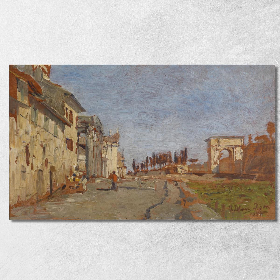 Capriccio Romano Con Arco Di Tito Tina Blau tbl50 quadro stampato su tela Capriccio Romano Con Arco Di Tito Tina Blau tbl50 quadro stampato su tela