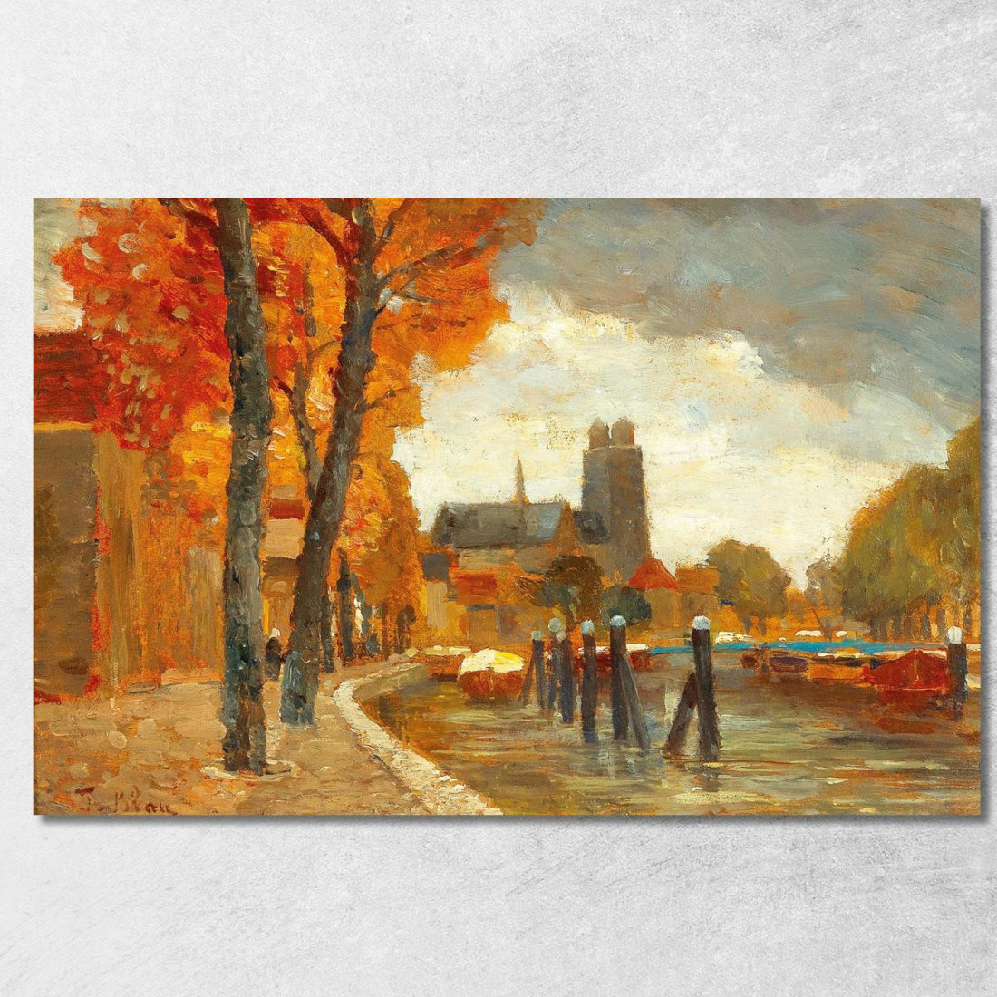 Scena A Dordrecht Tina Blau tbl52 quadro stampato su tela Scena A Dordrecht Tina Blau tbl52 quadro stampato su tela
