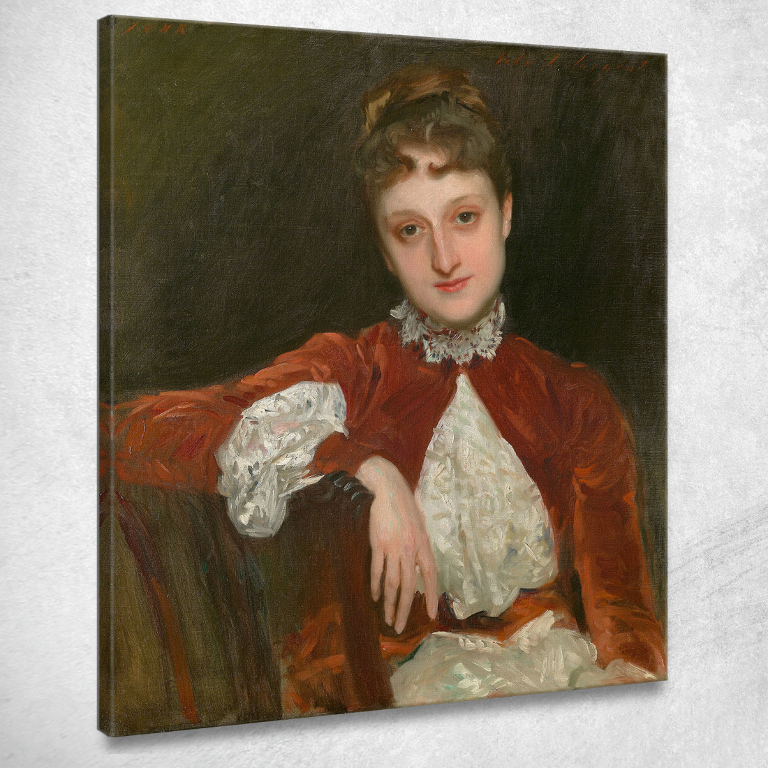La Signora Charles Deering Marion Denison Whipple John Singer Sargent jss187 quadro stampato su tela La Signora Charles Deering Marion Denison Whipple John Singer Sargent jss187 quadro stampato su tela