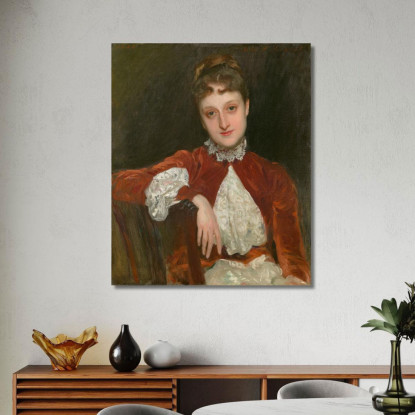 La Signora Charles Deering Marion Denison Whipple John Singer Sargent jss187 quadro stampato su tela