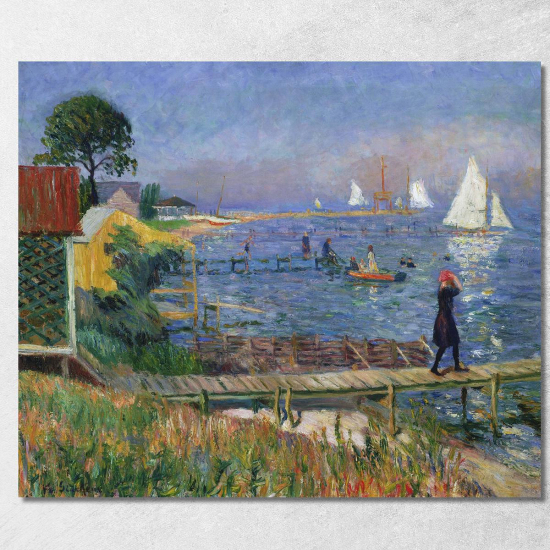 Bagnanti A Bellport William James Glackens wjg4 quadro stampato su tela Bagnanti A Bellport William James Glackens wjg4 quadro stampato su tela