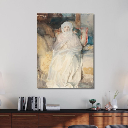 La Signora Gardner In Bianco John Singer Sargent jss191 quadro stampato su tela