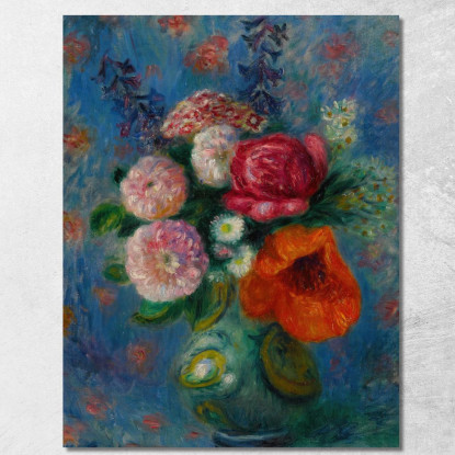 Bouquet Con Papavero William James Glackens wjg12 quadro stampato su tela