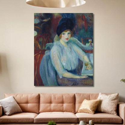 Café Lafayette – Ritratto Di Kay Laurell William James Glackens wjg13 quadro stampato su tela